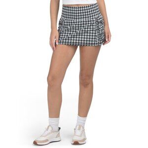 THE BUBBLE Black/white Upf Protection Prince Houndstooth Skort